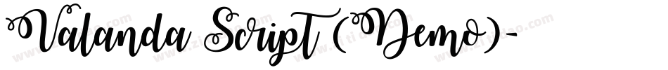 Valanda Script (Demo)字体转换
